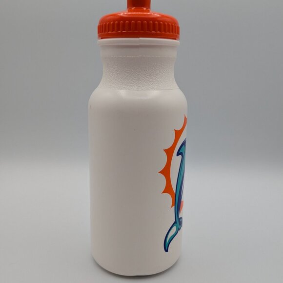 NFL Miami Dolphins White & Orange Plastic Water Bottle, Retired Logo, Unused - Picture 2 of 9
